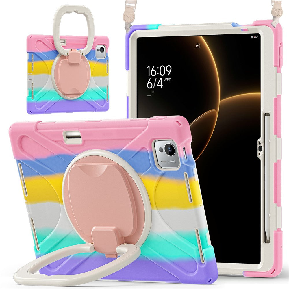 For Xiaomi Pad 7 Ultra Case with Shoulder Strap TPU + PC + Silicone Kickstand Tablet Cover
