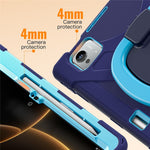 For Xiaomi Pad 7 Ultra Case TPU + PC + Silicone Tablet Cover Swivel Kickstand Handle Grip