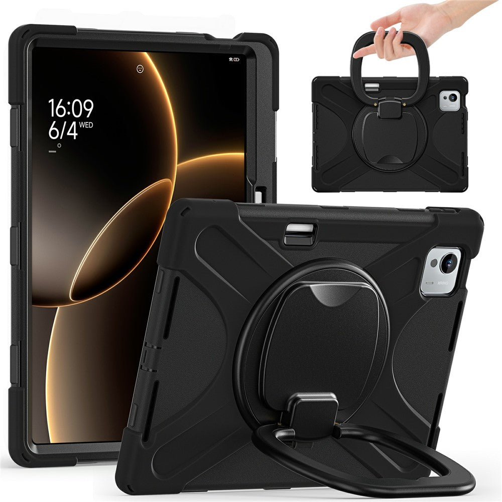 For Xiaomi Pad 7 Ultra Case TPU + PC + Silicone Tablet Cover Swivel Kickstand Handle Grip