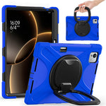 For Xiaomi Pad 7 Ultra Case TPU + PC + Silicone Tablet Cover Swivel Kickstand Handle Grip