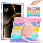 For Xiaomi Pad 7 Ultra Case TPU + PC + Silicone Tablet Cover Swivel Kickstand Handle Grip