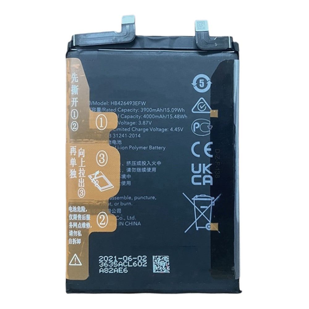 For Honor 50 SE / Huawei nova 9 SE / 9 SE 5G / 10 4G / 10 Youth 3.87V 3900mAh Li-Polymer Battery Assembly Part (Without Logo) (Encode: HB426493EFW)