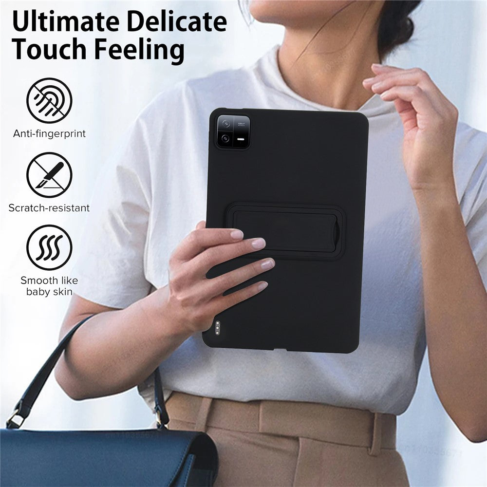For Xiaomi Pad 6 Pro / Pad 6 Case TPU + PC Skin-Friendly Kickstand Tablet Cover