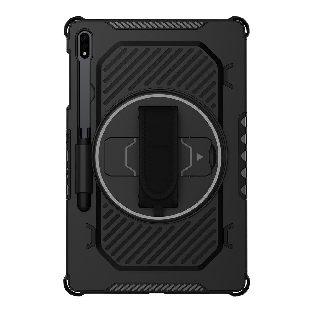 Støttefods-etui til Samsung Galaxy Tab S10+ / S9+ / S8+ / S7+ / S7 FE PC + TPU Stødabsorberende tabletcover med håndrem / penneholder