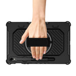 Kickstand Case for Samsung Galaxy Tab S10 FE / S10 Lite / S9 FE / S9 / S8 / S7 PC + TPU Shockproof Tablet Cover with Hand Strap / Pen Slot