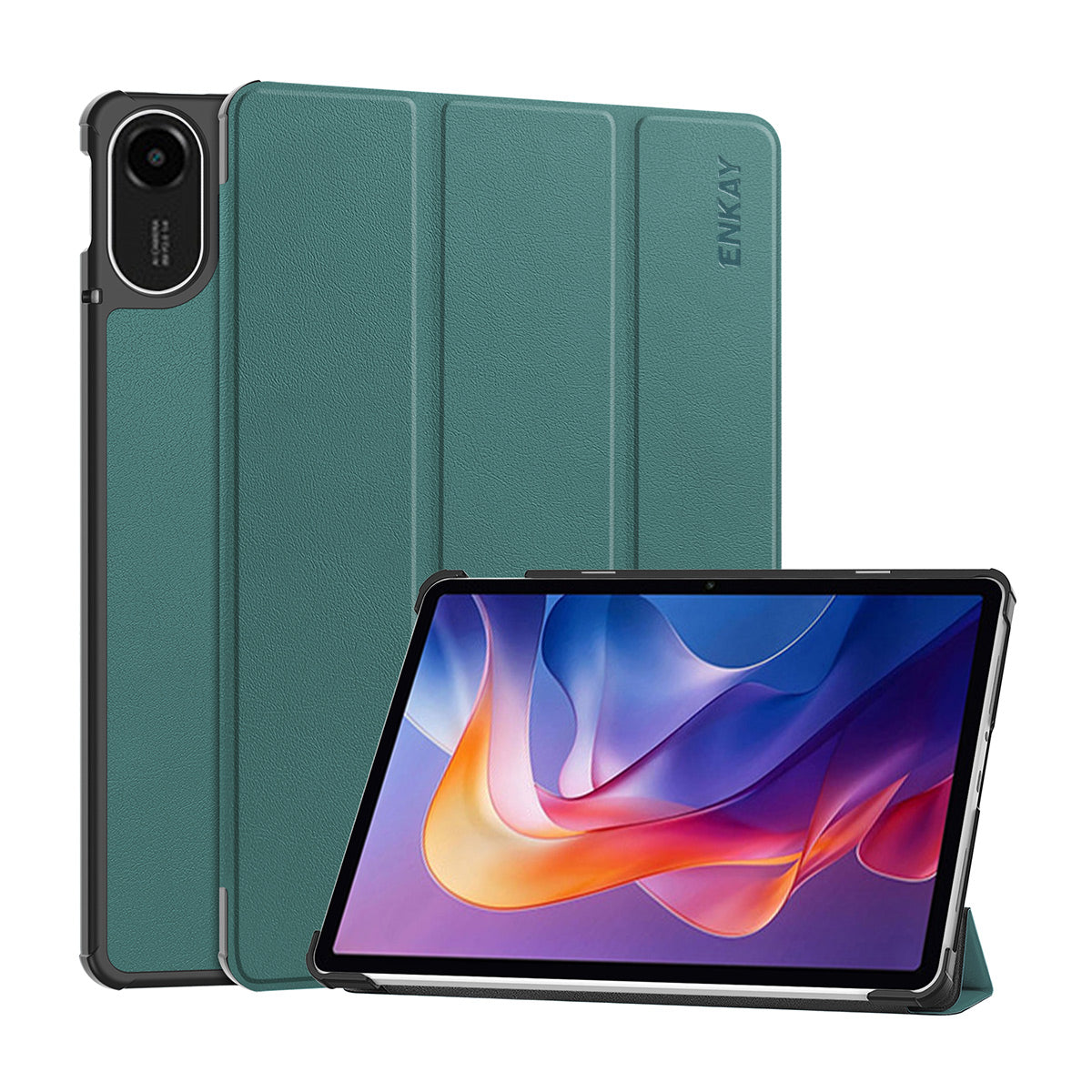 ENKAY HAT PRINCE For Xiaomi Redmi Pad 2 11 Trifold Stand Cover  PU Leather+PC Tablet Case with Auto Wake / Sleep