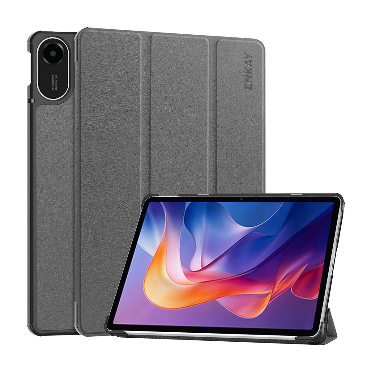 ENKAY HAT PRINCE For Xiaomi Redmi Pad 2 11 Trifold Stand Cover  PU Leather+PC Tablet Case with Auto Wake / Sleep
