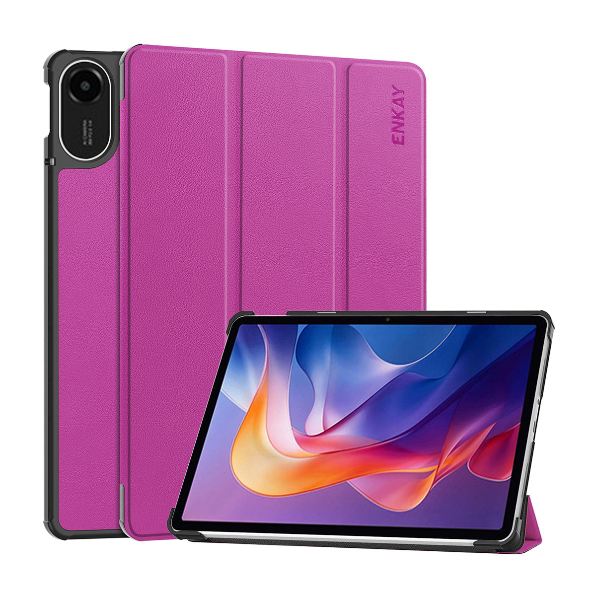 ENKAY HAT PRINCE For Xiaomi Redmi Pad 2 11 Trifold Stand Cover  PU Leather+PC Tablet Case with Auto Wake / Sleep