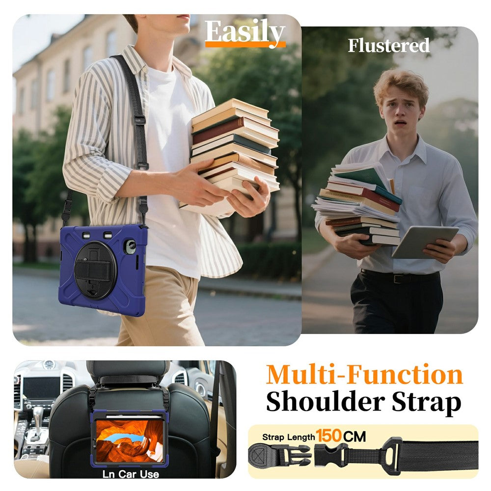 For Xiaomi Pad Mini / Redmi K Pad Kickstand Case TPU PC Silicone Tablet Cover with Shoulder Strap
