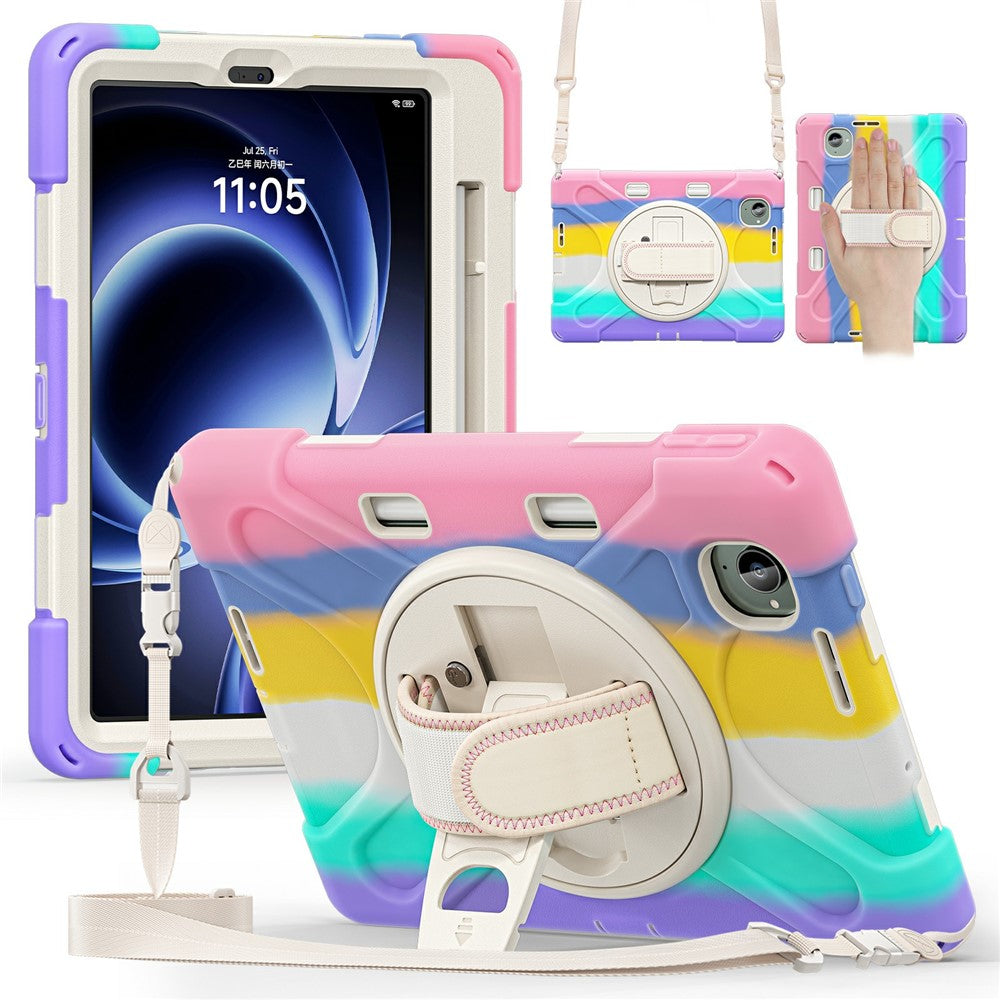 For Xiaomi Pad Mini / Redmi K Pad Kickstand Case TPU PC Silicone Tablet Cover with Shoulder Strap