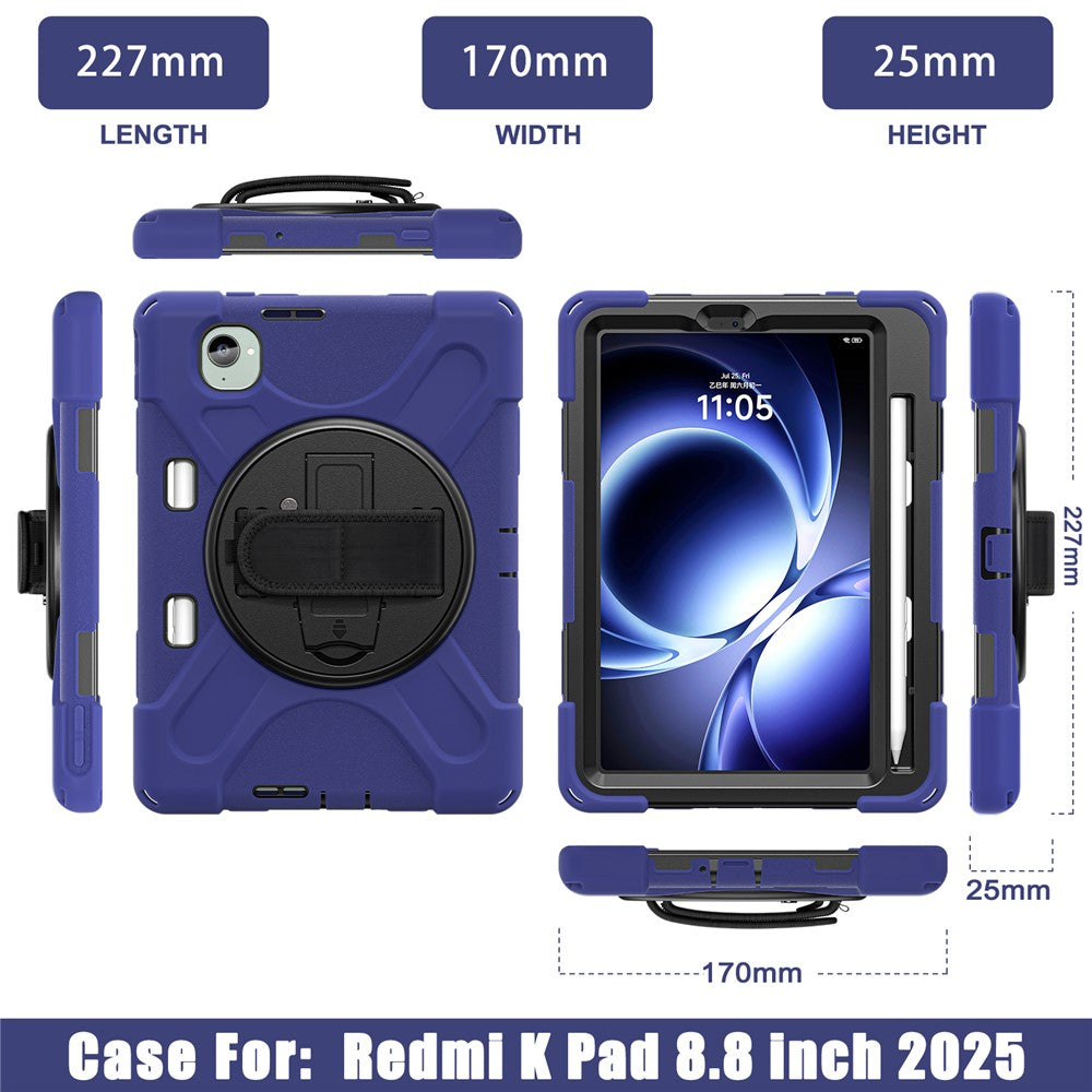 For Xiaomi Pad Mini / Redmi K Pad Case TPU + PC + Silicone Kickstand Anti Drop Tablet Cover