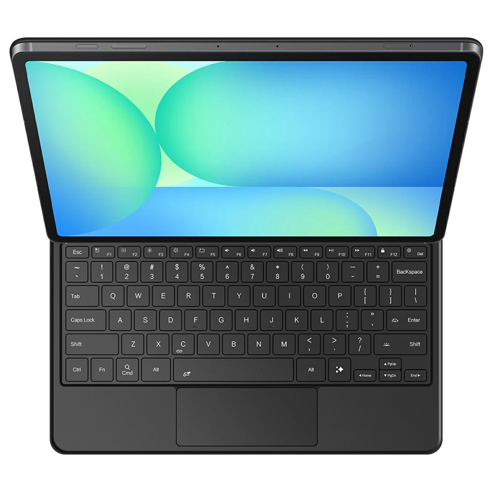 Til Samsung Galaxy Tab S10 FE+ Flydende magnetisk Bluetooth-kompatibelt tastatur (arabisk) + Læder tabletcover