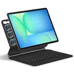 Til Samsung Galaxy Tab S10 FE+ Flydende magnetisk Bluetooth-kompatibelt tastatur (arabisk) + Læder tabletcover