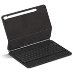 Til Samsung Galaxy Tab S10 FE+ magnetisk flydende Bluetooth-kompatibelt tastatur (russisk) + tabletetui i læder