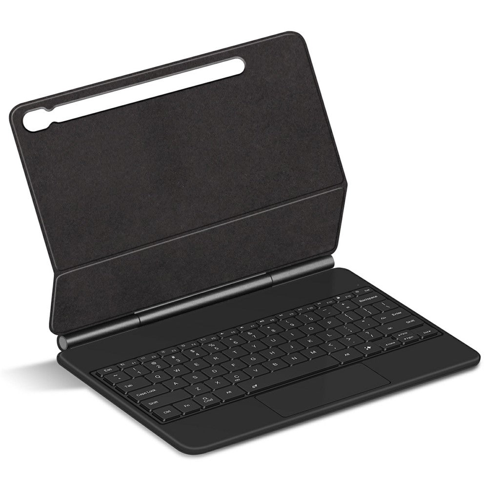 Til Samsung Galaxy Tab S10 FE+ magnetisk flydende Bluetooth-kompatibelt tastatur (russisk) + tabletetui i læder