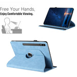Tabletcover til Samsung Galaxy Tab S10+ / S9+ / S9 FE+ Roterende Stand Solid Farve PU Læder Cover