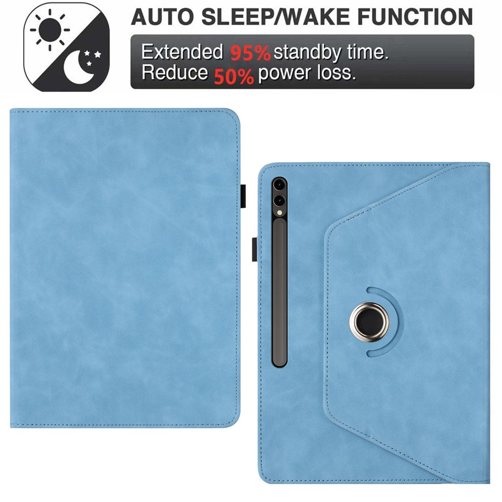 Tabletcover til Samsung Galaxy Tab S10+ / S9+ / S9 FE+ Roterende Stand Solid Farve PU Læder Cover