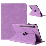 Tabletcover til Samsung Galaxy Tab S10+ / S9+ / S9 FE+ Roterende Stand Solid Farve PU Læder Cover