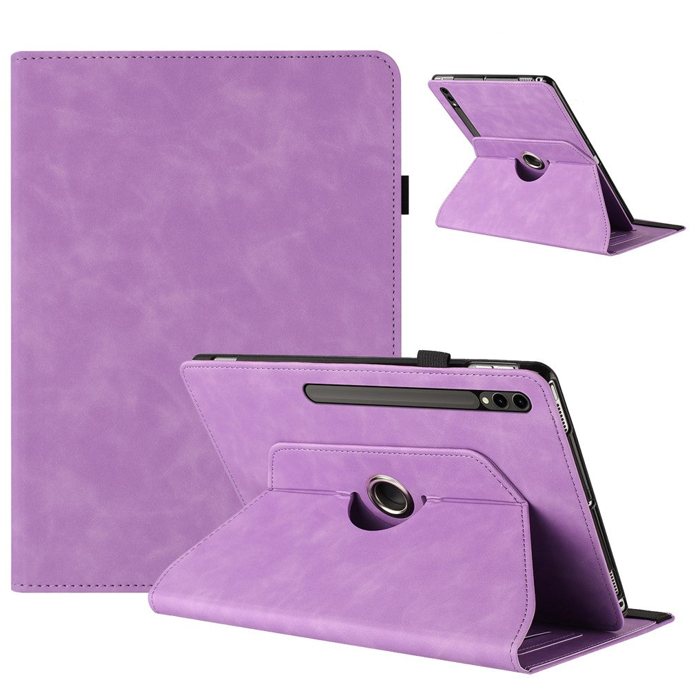 Tabletcover til Samsung Galaxy Tab S10+ / S9+ / S9 FE+ Roterende Stand Solid Farve PU Læder Cover