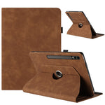 Tabletcover til Samsung Galaxy Tab S10+ / S9+ / S9 FE+ Roterende Stand Solid Farve PU Læder Cover