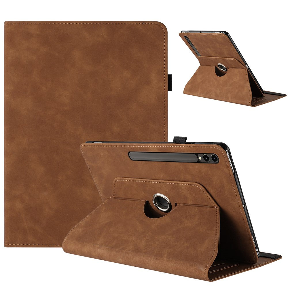 Tabletcover til Samsung Galaxy Tab S10+ / S9+ / S9 FE+ Roterende Stand Solid Farve PU Læder Cover