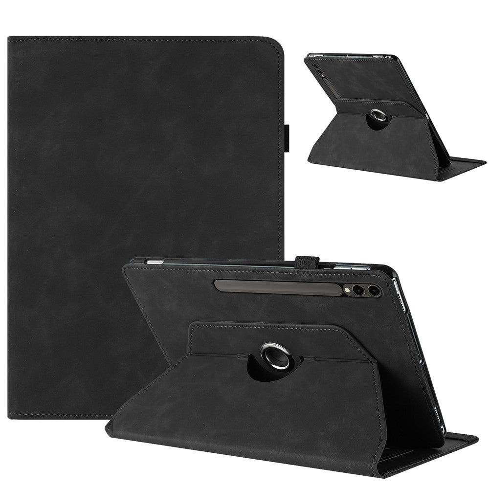 Tabletcover til Samsung Galaxy Tab S10+ / S9+ / S9 FE+ Roterende Stand Solid Farve PU Læder Cover
