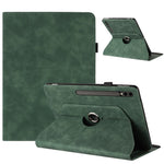 Tabletcover til Samsung Galaxy Tab S10+ / S9+ / S9 FE+ Roterende Stand Solid Farve PU Læder Cover