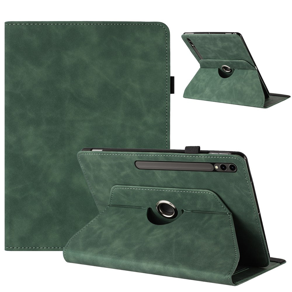 Tabletcover til Samsung Galaxy Tab S10+ / S9+ / S9 FE+ Roterende Stand Solid Farve PU Læder Cover