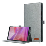 For Lenovo Tab K9 / Tab One Case with Stand Card Holder Cloth Texture Leather Tablet Cover
