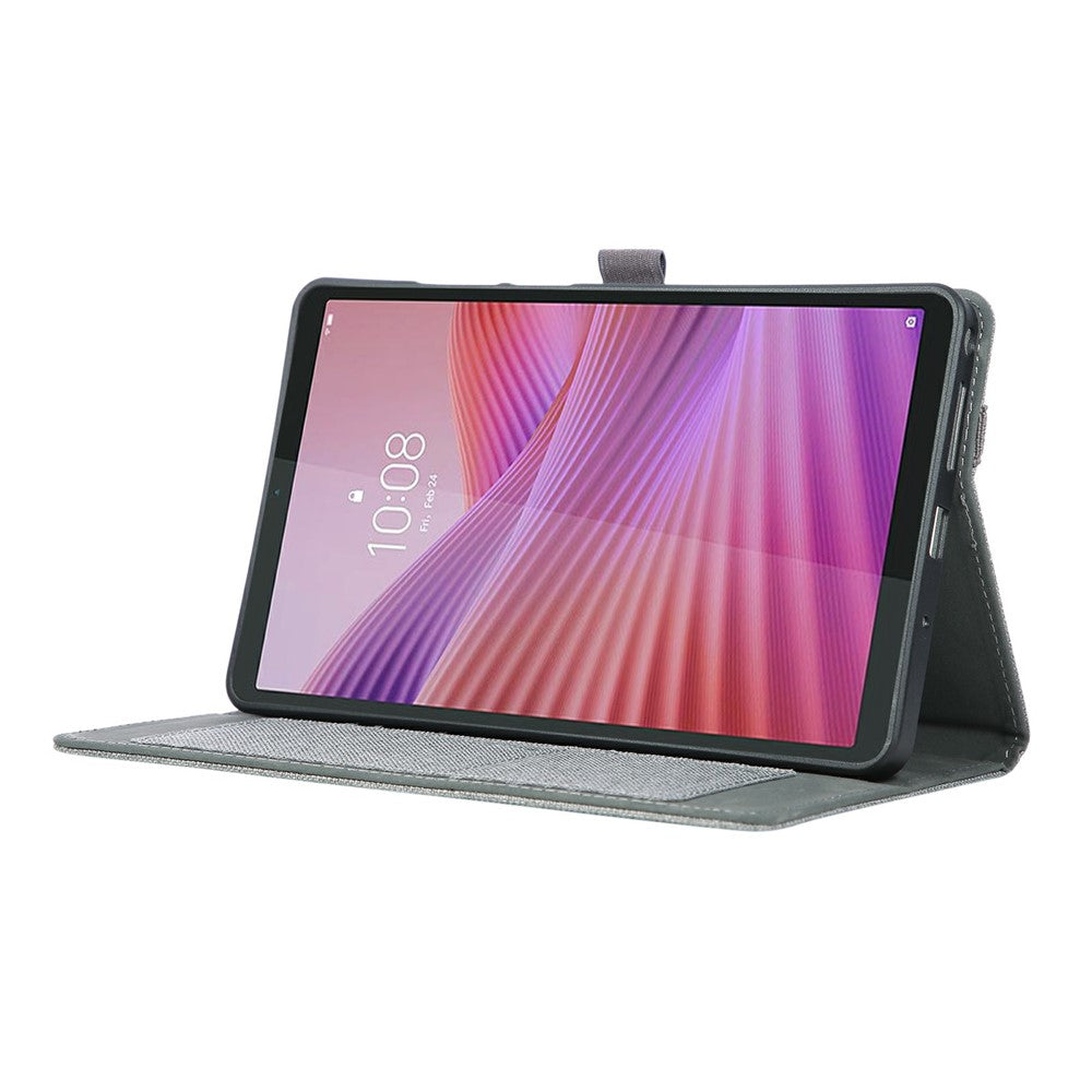 For Lenovo Tab K9 / Tab One Case with Stand Card Holder Cloth Texture Leather Tablet Cover