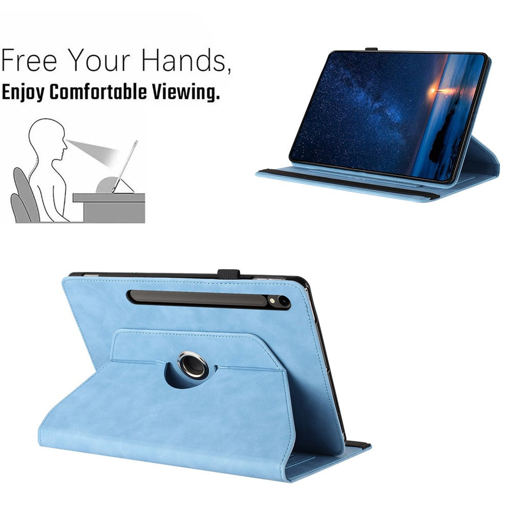 Tabletcover til Samsung Galaxy Tab S10 FE / S9 FE / S9 Roterende stander Ensfarvet PU-lædercover