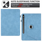 Tabletcover til Samsung Galaxy Tab S10 FE / S9 FE / S9 Roterende stander Ensfarvet PU-lædercover