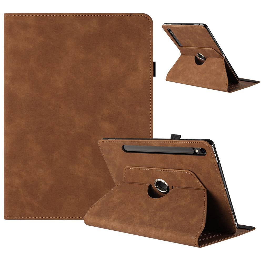 Tabletcover til Samsung Galaxy Tab S10 FE / S9 FE / S9 Roterende stander Ensfarvet PU-lædercover