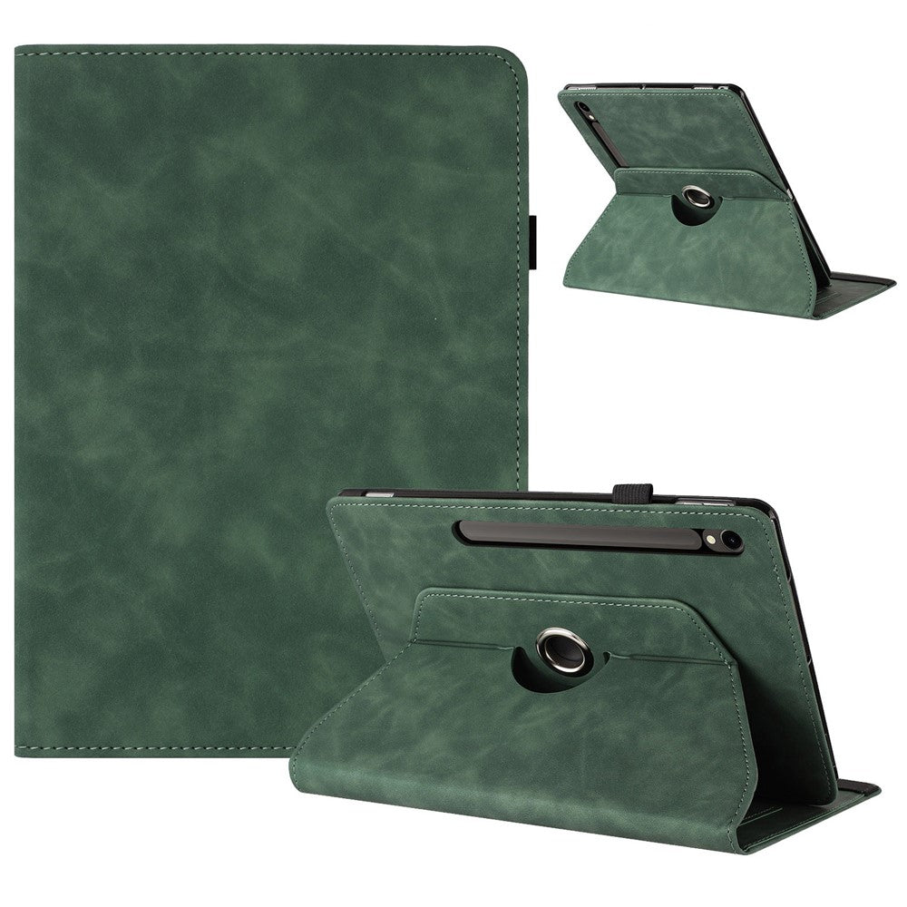 Tabletcover til Samsung Galaxy Tab S10 FE / S9 FE / S9 Roterende stander Ensfarvet PU-lædercover