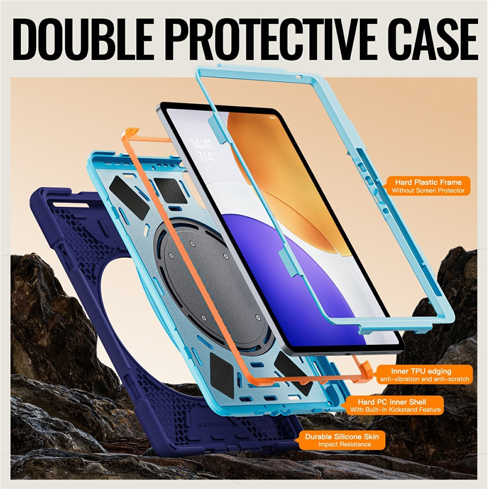For Xiaomi Pad 7S Pro 12.5  /  6S Pro 12.4 Case Kickstand TPU + PC + Silicone Tablet Cover