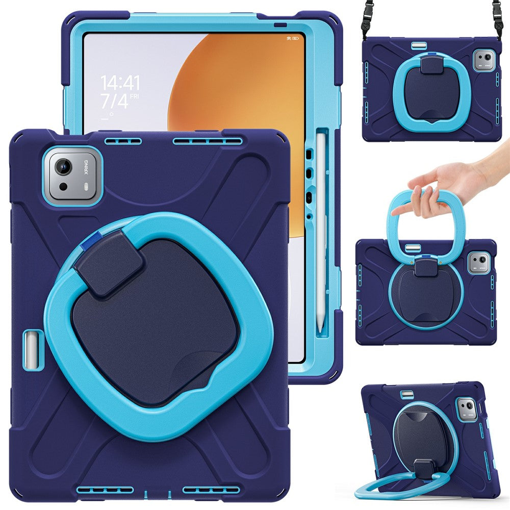 For Xiaomi Pad 7S Pro 12.5  /  6S Pro 12.4 Case with Shoulder Strap TPU + PC + Silicone Kickstand Tablet Cover