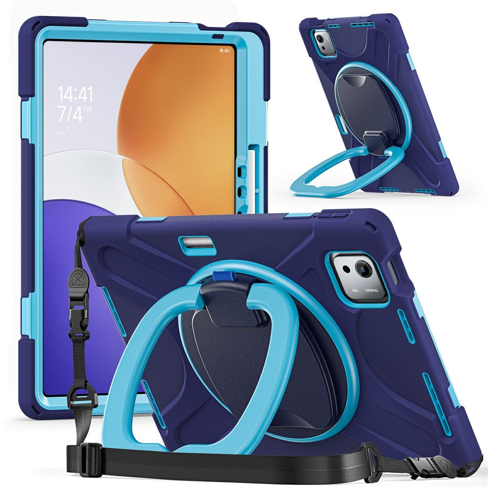For Xiaomi Pad 7S Pro 12.5  /  6S Pro 12.4 Case with Shoulder Strap TPU + PC + Silicone Kickstand Tablet Cover