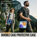 For Xiaomi Pad 7S Pro 12.5  /  6S Pro 12.4 Case with Shoulder Strap TPU + PC + Silicone Kickstand Tablet Cover