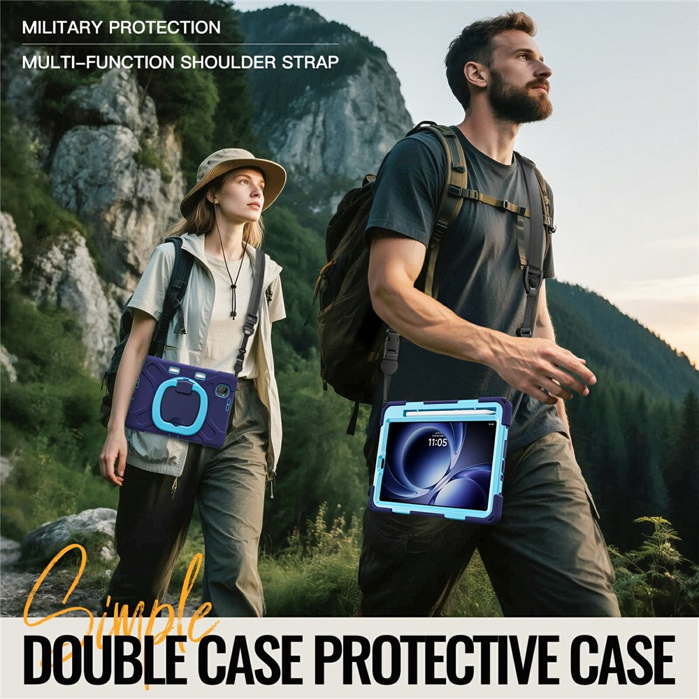For Xiaomi Pad Mini / Redmi K Pad Case with Shoulder Strap TPU + PC + Silicone Kickstand Tablet Cover