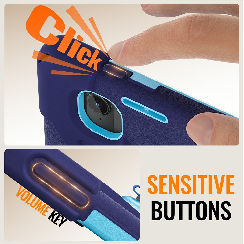For Xiaomi Pad Mini / Redmi K Pad Case TPU + PC + Silicone Tablet Cover Swivel Kickstand Handle Grip