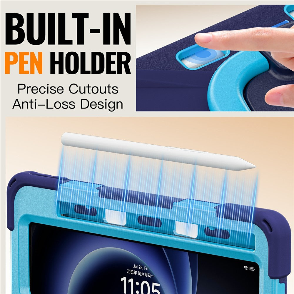 For Xiaomi Pad Mini / Redmi K Pad Case TPU + PC + Silicone Tablet Cover Swivel Kickstand Handle Grip
