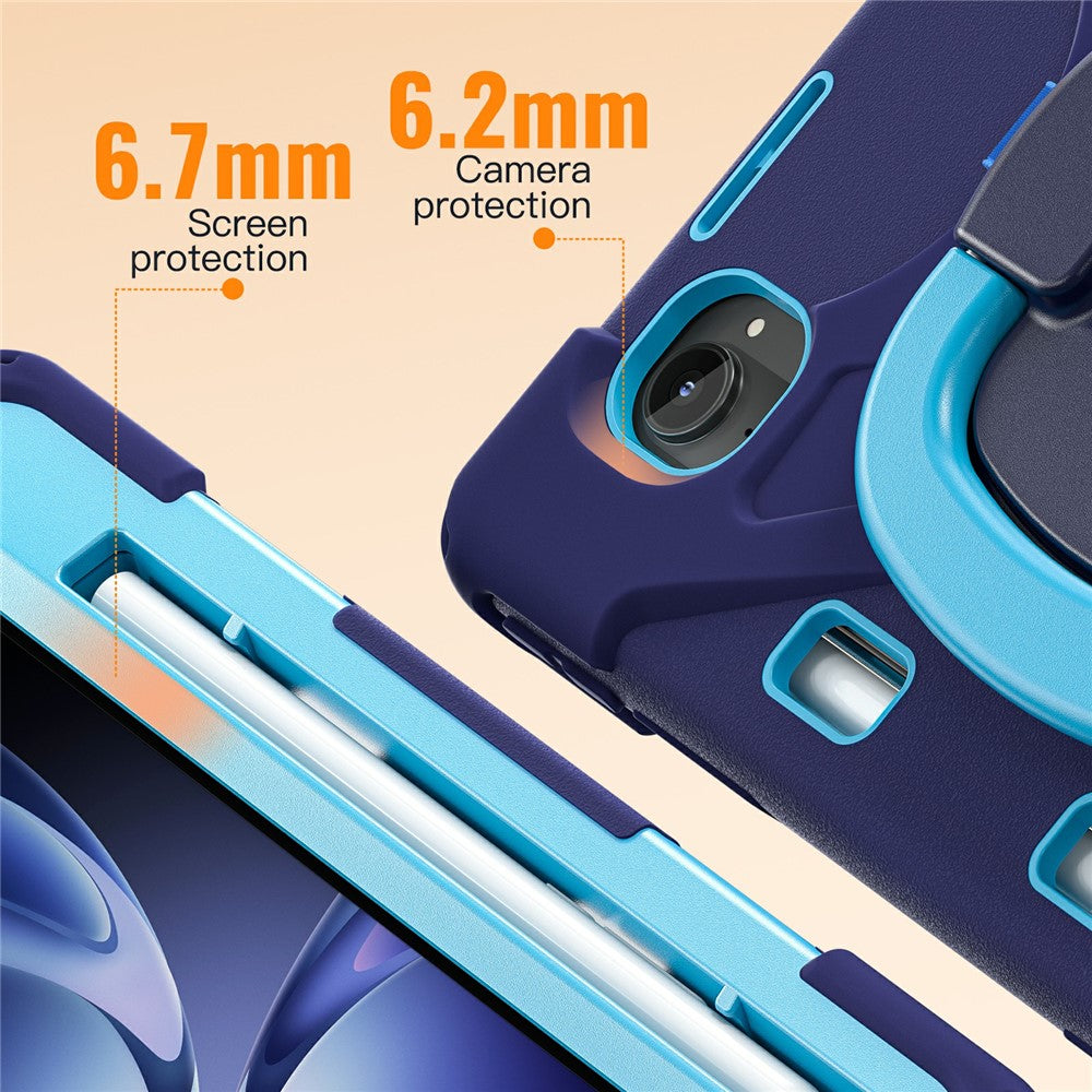 For Xiaomi Pad Mini / Redmi K Pad Case TPU + PC + Silicone Tablet Cover Swivel Kickstand Handle Grip