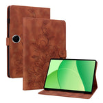 For OnePlus Pad Lite / Oppo Pad SE Case Lily Flower Imprint Card Slots Leather Tablet Cover