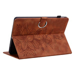 For OnePlus Pad Lite / Oppo Pad SE Case Lily Flower Imprint Card Slots Leather Tablet Cover