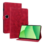 For OnePlus Pad Lite / Oppo Pad SE Case Lily Flower Imprint Card Slots Leather Tablet Cover