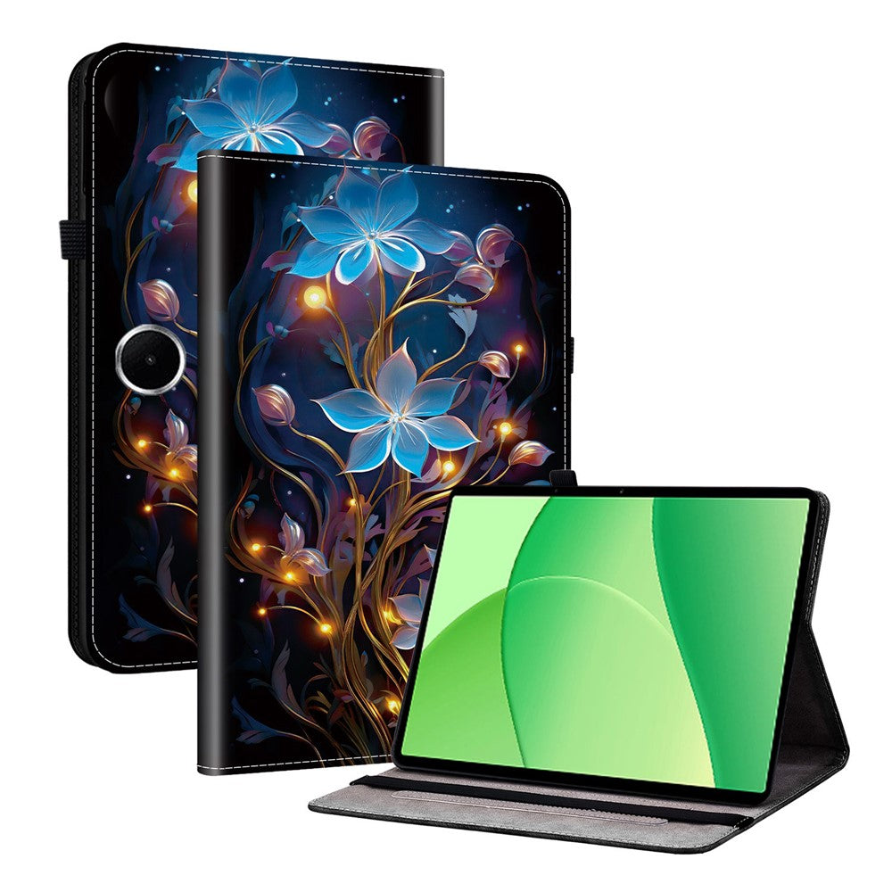 For OnePlus Pad Lite / Oppo Pad SE Leather Case Pattern Printed Stand Tablet Cover with Card Slots