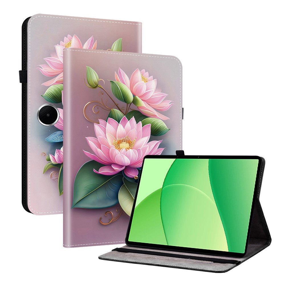 For OnePlus Pad Lite / Oppo Pad SE Leather Case Pattern Printed Stand Tablet Cover with Card Slots
