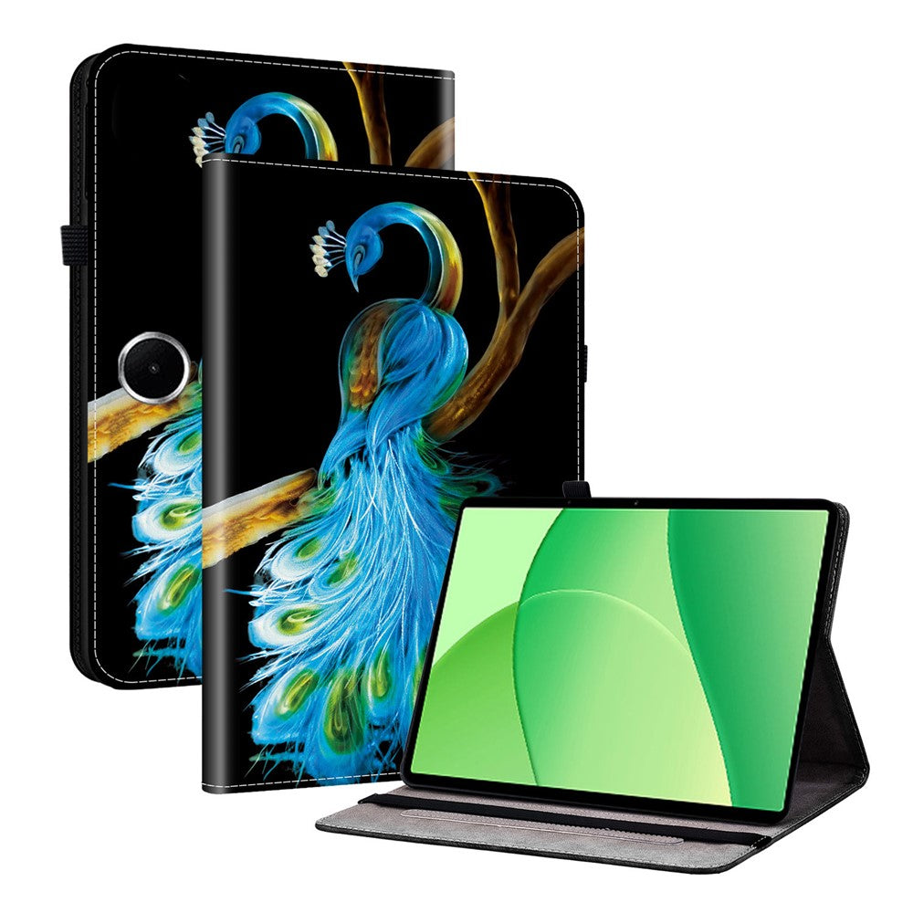 For OnePlus Pad Lite / Oppo Pad SE Leather Case Pattern Printed Stand Tablet Cover with Card Slots