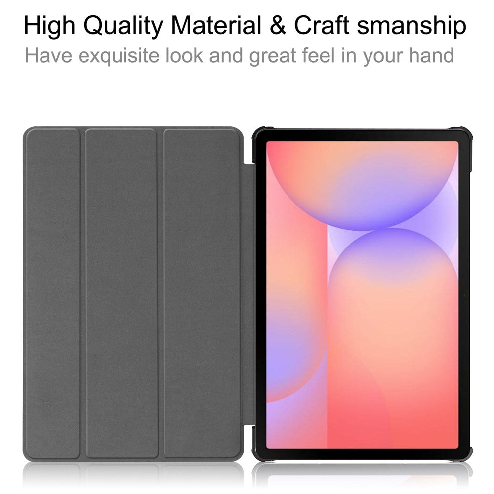 Til Samsung Galaxy Tab S10 Lite Cover, Tre-foldbart Stand Læder Tablet Cover med Fuld Kropsbeskyttelse, Slankt Beskyttende Design