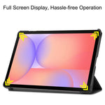Til Samsung Galaxy Tab S10 Lite Cover, Tre-foldbart Stand Læder Tablet Cover med Fuld Kropsbeskyttelse, Slankt Beskyttende Design